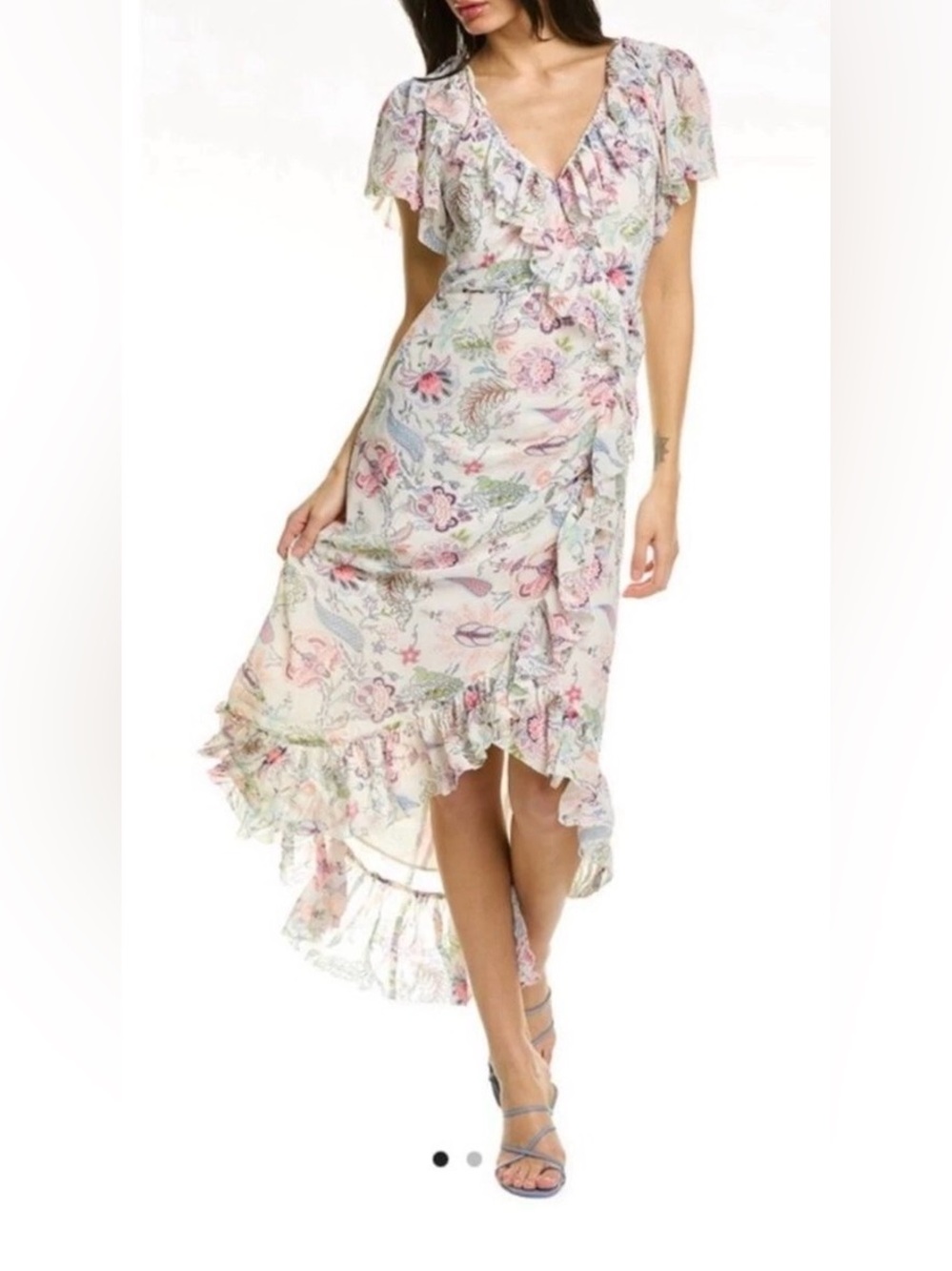 Cinq A Sept Sheila Ruffle Dress size 6, chiffon